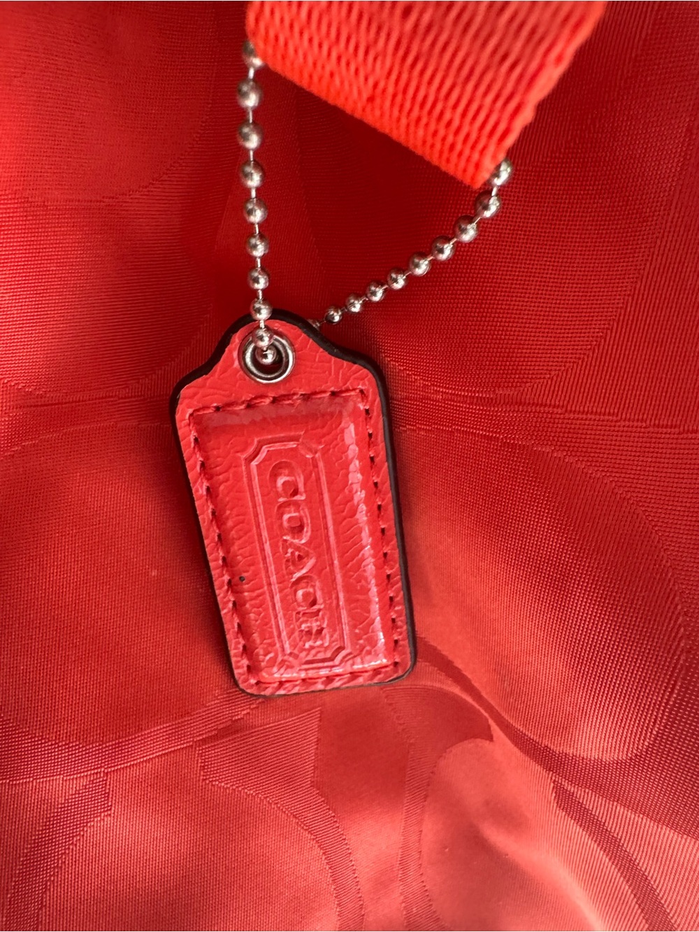 Coach Red Signature Nylon Backpack - Picture 2 of 4